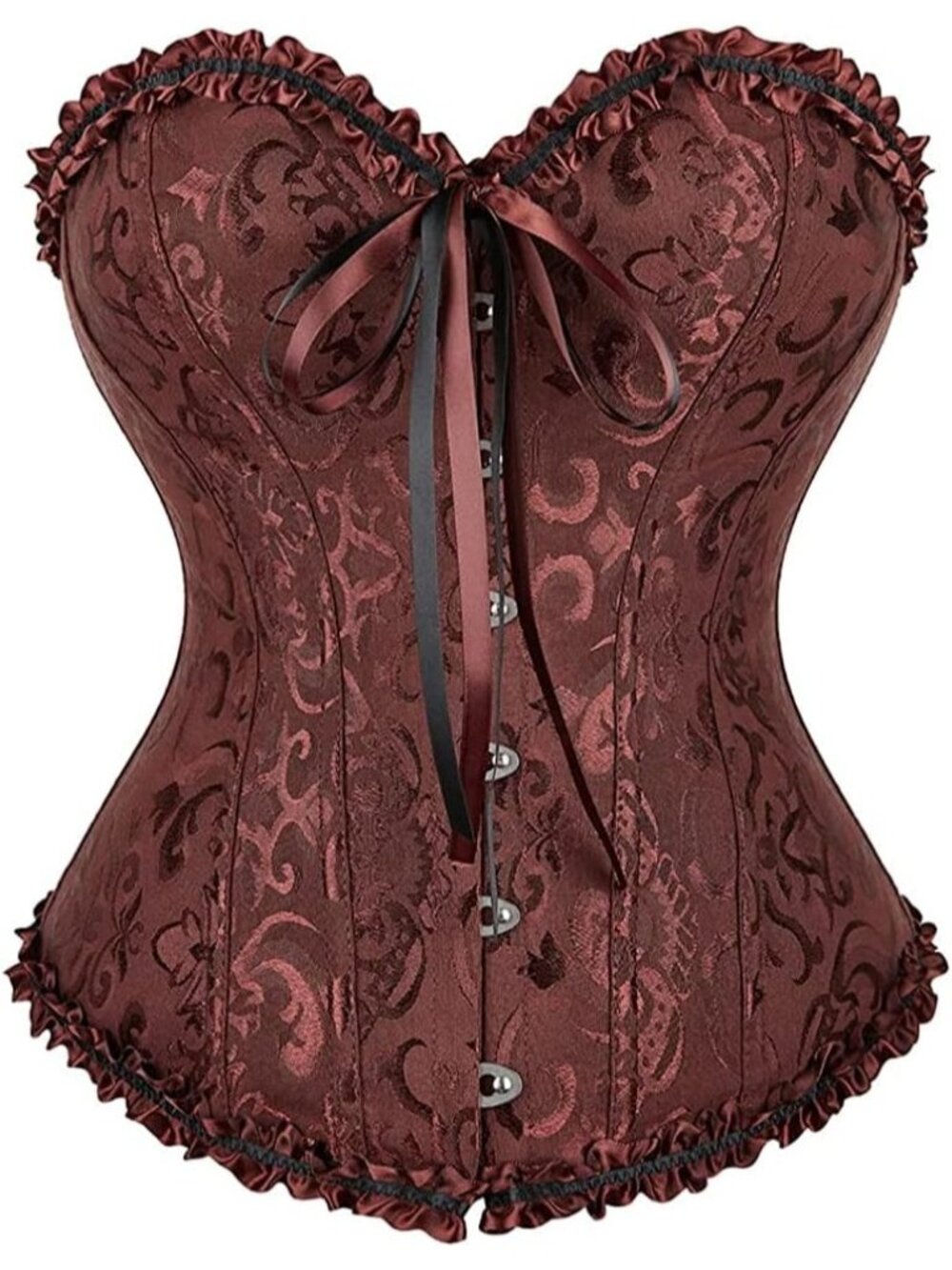 Women's Brown Bustier Shapewear Lingerie Halloween Waist Push Up Corset Tops